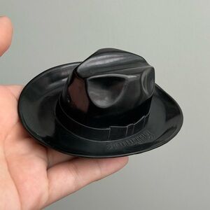 Vintage Ashtray Baltimore Hats Black Plastic MCM Collectible